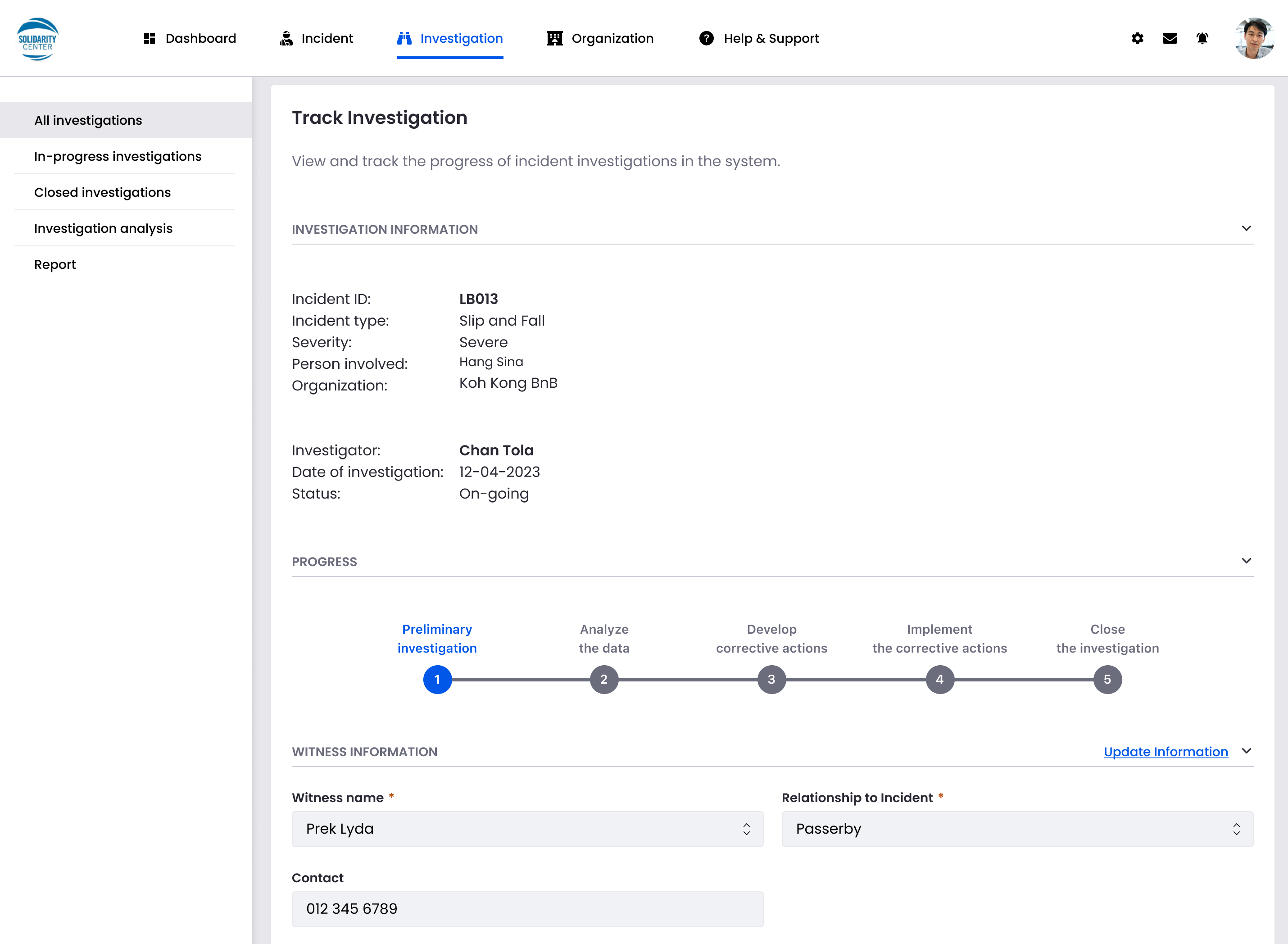 Incident Tracking with Data for Good